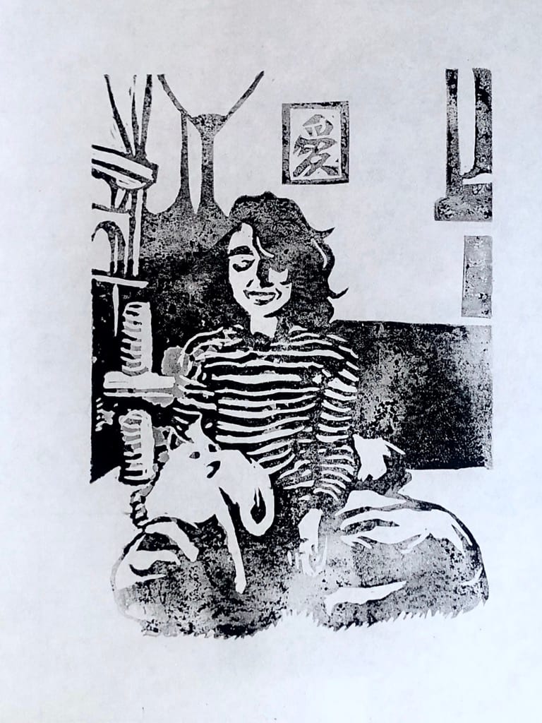 Linocut print