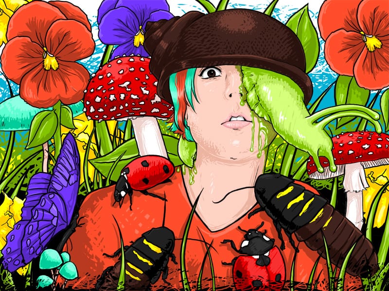 Trippy digital self-portrait from college