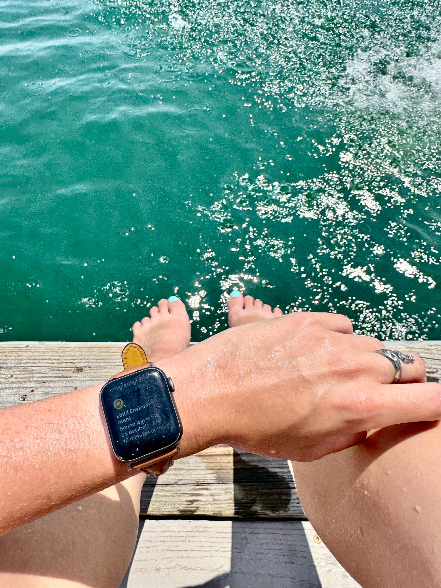 Apple Watch loud environment warning on the pier